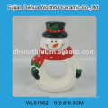 2016 new arrival ceramic snowman napkin rings